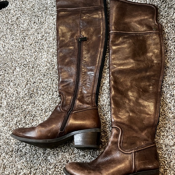 Vince Camaro Baldwin brown leather over the knee boot - Picture 2 of 4
